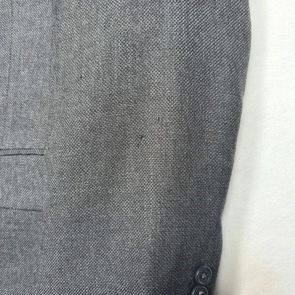 Jos A Bank‎ Mens 44R Gray 100% Wool Two Button Blazer Sport Coat Jacket
